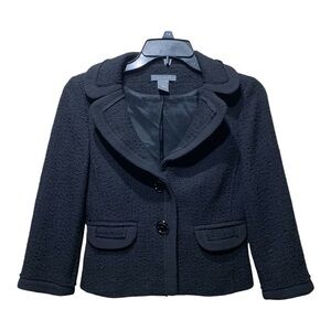 Women's Ann Taylor Fitted-Cropped Textured Jacket Sz 0